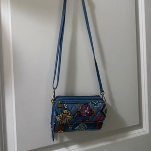 vera bradley adjustable cross body wallet bag